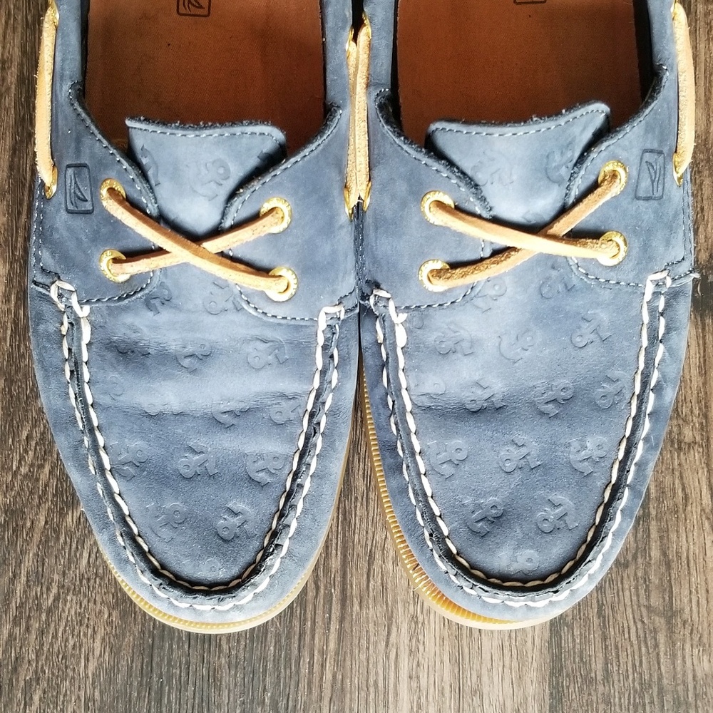 Sperry Navy Blue Anchor Top-Siders Non Marking